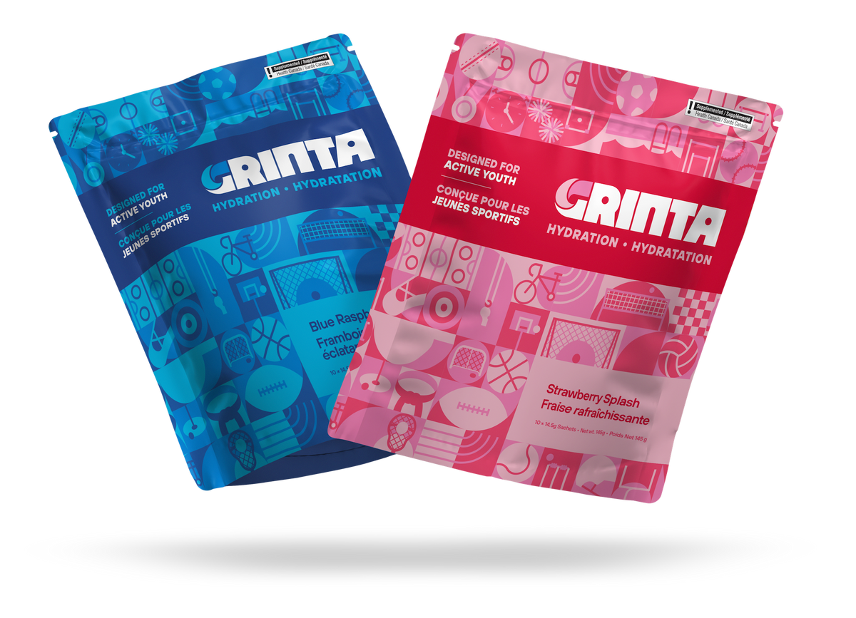 GRINTA youth sports drink pouches